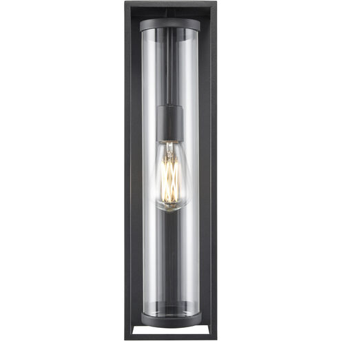 Caleb 1 Light 20 inch Textured Black Outdoor Wall Sconce